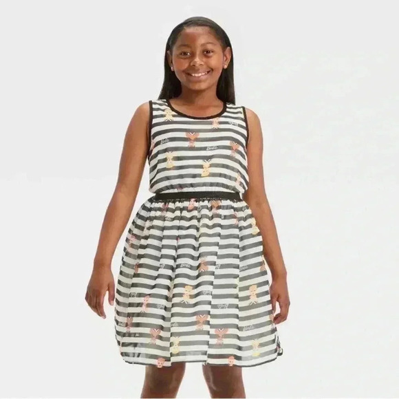 Barbie Dress Girls Size L (10-12) Black White Barbiecore Target NWT - Picture 3 of 7